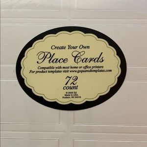 Create Your Own Place Cards
